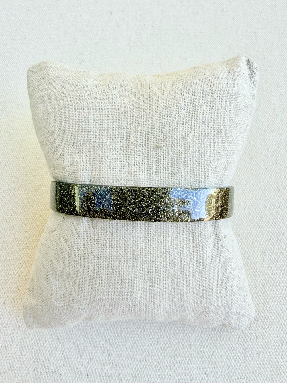 *Single Leather Band* KEEP COLLECTIVE Retired Black Gold Glitter Good Condition